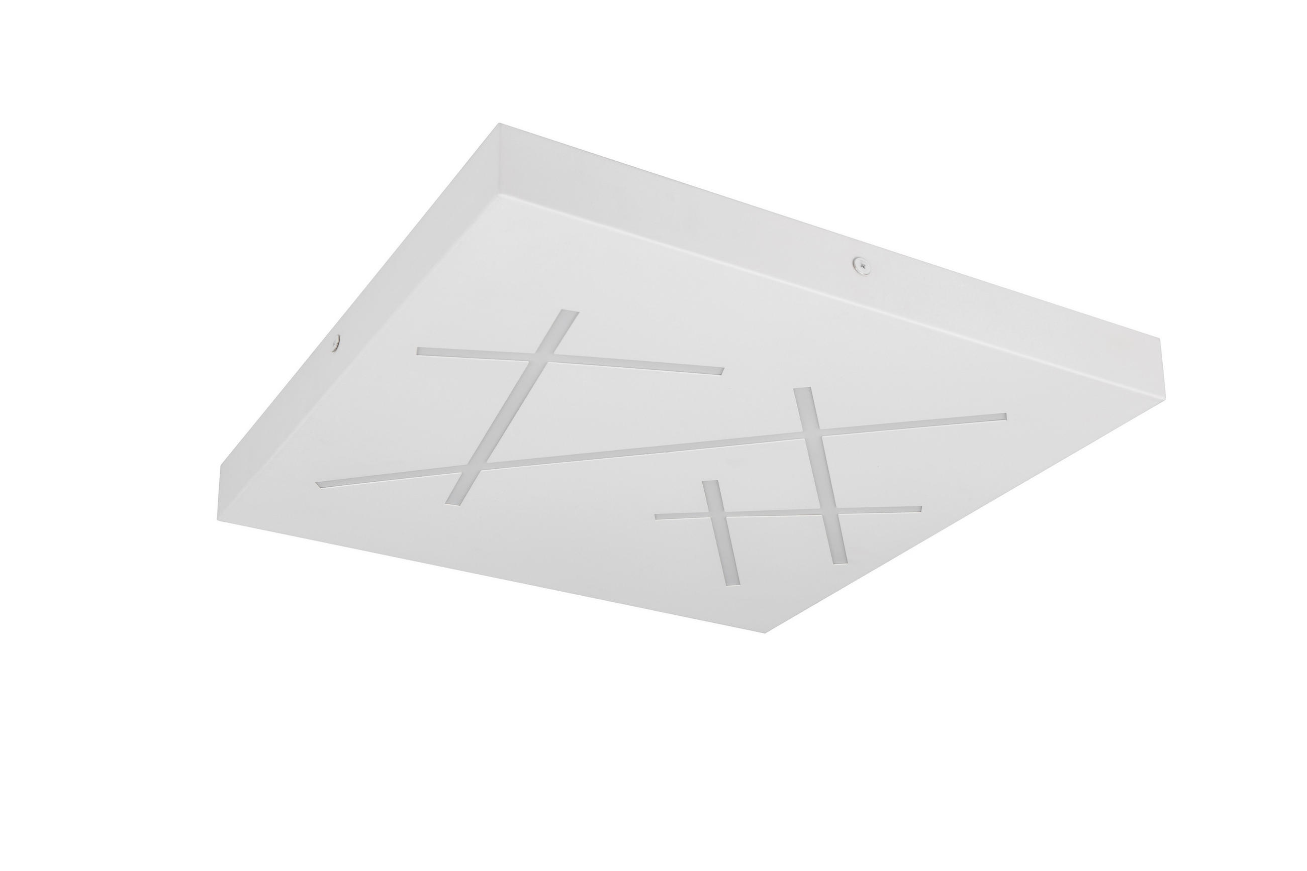 Plafonieră Cu Led - alb, Design, metal (50/50/5cm)