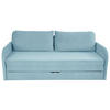 SCHLAFSOFA in Flachgewebe Hellblau  - Schwarz/Hellblau, Design, Kunststoff/Textil (203/77/86cm) - MID.YOU