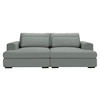 BIGSOFA in Chenille Hellgrau  - Hellgrau/Schwarz, Design, Textil (223/80/158cm) - Lomoco