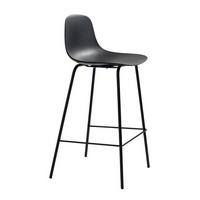 BARHOCKER Schwarz abwischbar, Typenauswahl  - Schwarz, Design, Kunststoff/Metall (41/93/48cm) - Boxxx