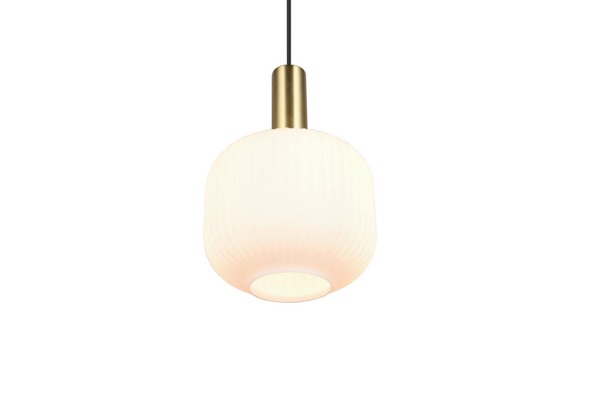 HÄNGELEUCHTE 20/150 cm    - Weiss/Messingfarben, Design, Glas/Metall (20/150cm) - Trio Leuchten