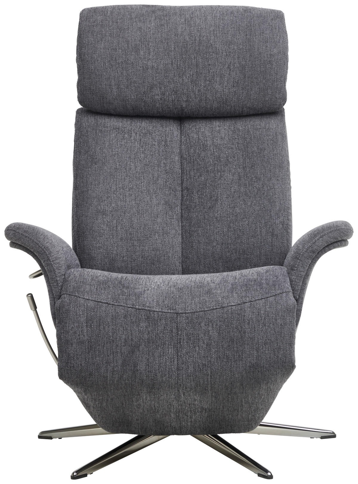 RELAXSESSEL in Textil Anthrazit  - Chromfarben/Anthrazit, Design, Textil/Metall (78/102-111/84cm) - Welnova