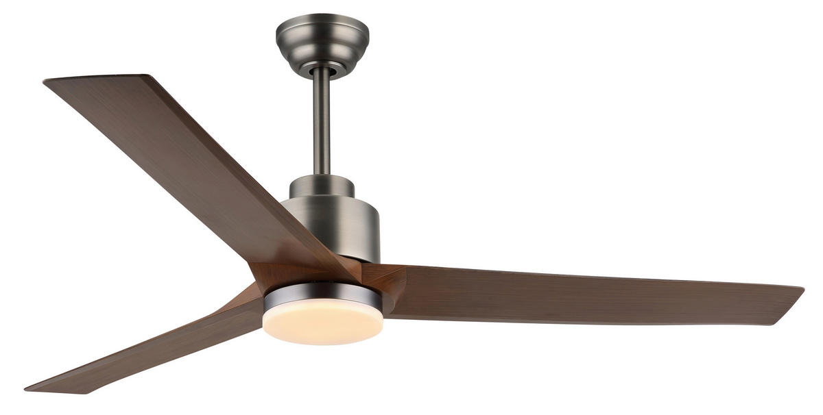 DECKENVENTILATOR - Dunkelgrau/Opal, KONVENTIONELL, Kunststoff/Metall (148/48cm) - Globo