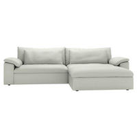 ECKSOFA  Chenille Naturfarben  - Schwarz/Naturfarben, Modern, Kunststoff/Textil (306/198cm) - Carryhome