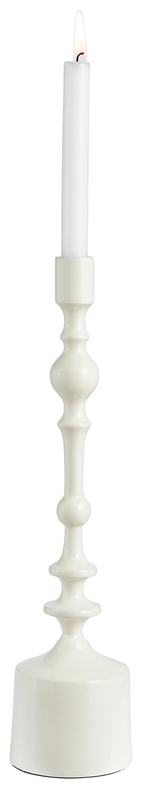 KERZENHALTER - Weiß, Basics, Metall (10/42cm)