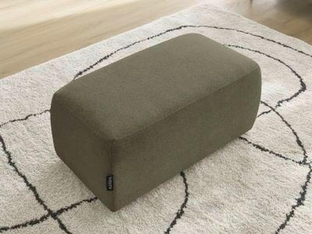 HOCKER ATILLA Flachgewebe Grün  - Schwarz/Grün, MODERN, Kunststoff/Textil (92/44/48cm)