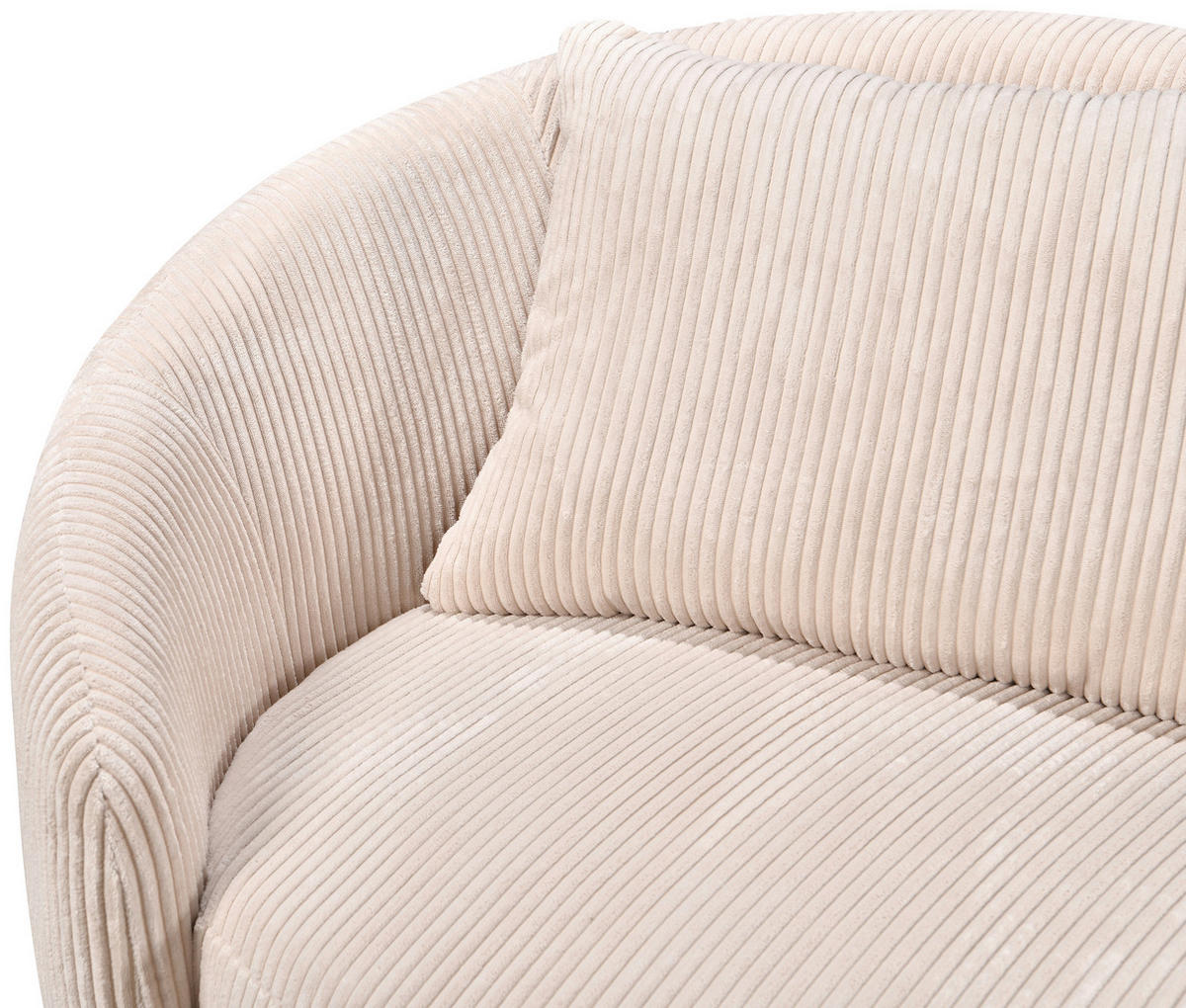 3-SITZER-SOFA Struktur, Cord Naturfarben  - Schwarz/Naturfarben, Design, Kunststoff/Textil (217/72/95cm) - Carryhome