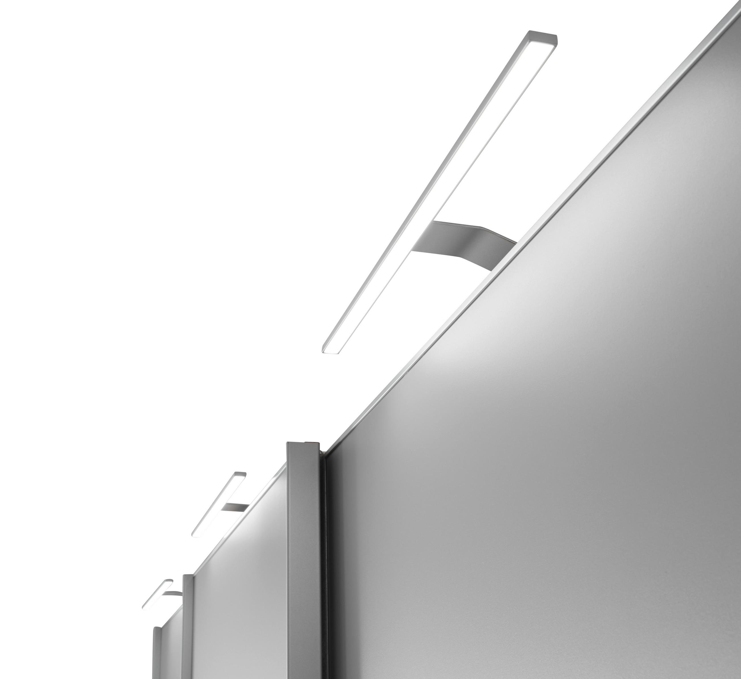 Aufbauleuchte Switch Alufarben 3er-Set + Fernbedienung