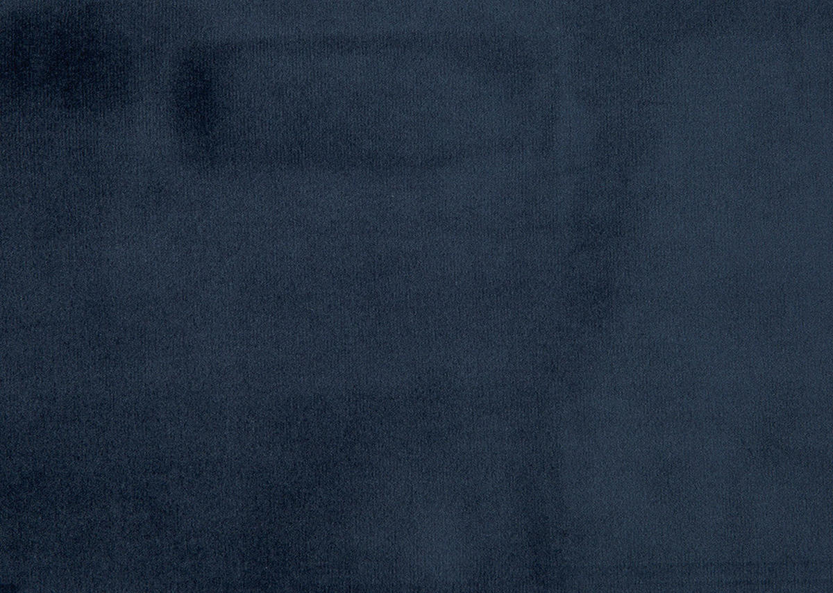 ECKSOFA in Velours Dunkelblau  - Schwarz/Dunkelblau, Design, Textil/Metall (177/253cm) - Dieter Knoll