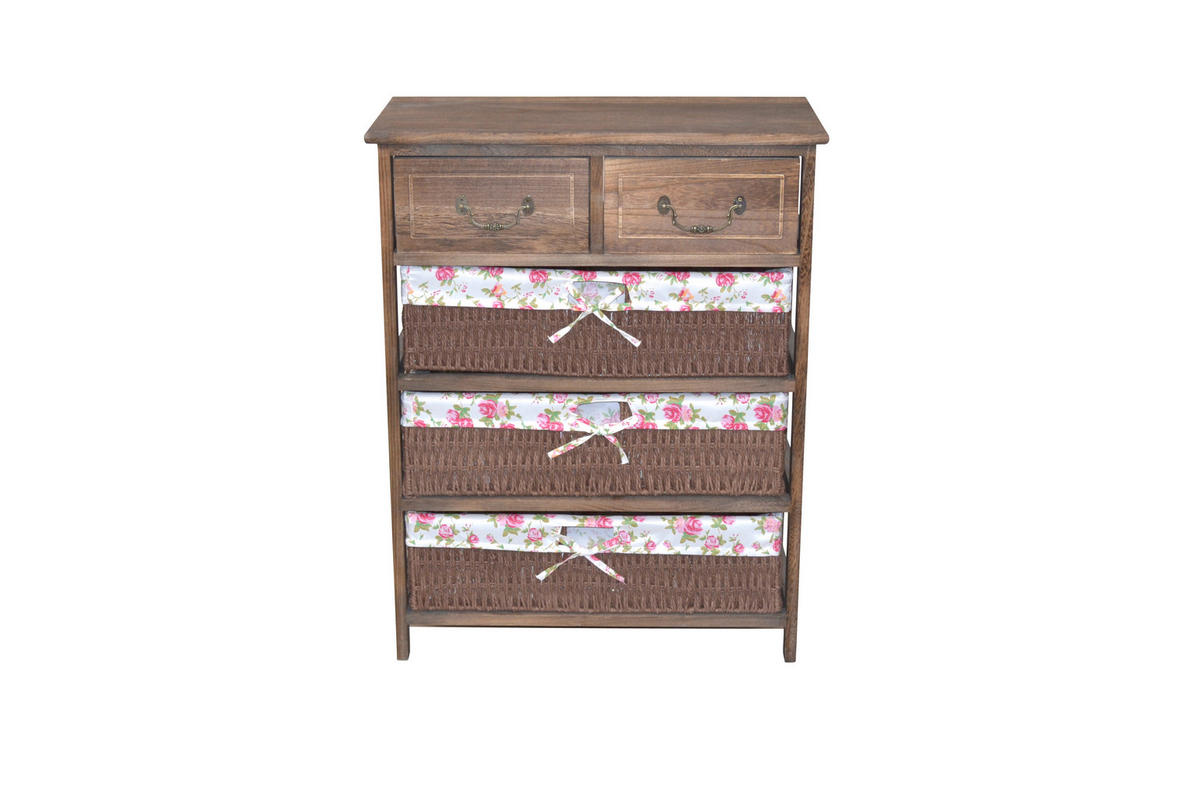 KOMMODE , , 2 Schublade(n)  - Braun, KONVENTIONELL, Holz/Papier (30/60/76cm) - MID.YOU