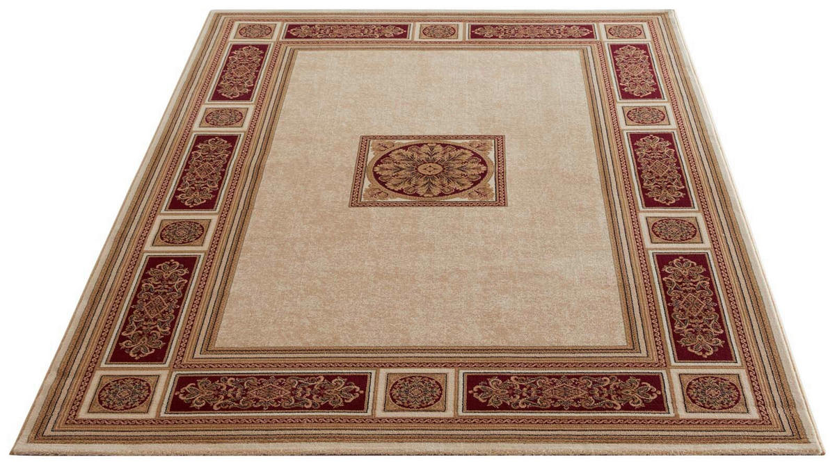 WEBTEPPICH 133/195 cm Sandfarben, Hellrot rechteckig  - Sandfarben/Hellrot, Basics, Textil (133/195cm) - Novel