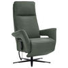 RELAXSESSEL in Leder Dunkelgrün  - Dunkelgrün/Schwarz, Design, Leder/Metall (83/123/87cm) - Valdera