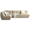 ECKSOFA in Lederlook Creme  - Creme, Trend, Textil (210/315cm) - Livetastic