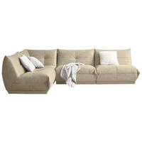 HÖRNSOFFA i läderimitation cremefärgad  - cremefärgad, Trend, textil (210/315cm) - Livetastic