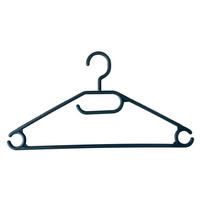 SADA ŠATNÍCH RAMÍNEK - černá, Basics, plast (41cm) - Homeware