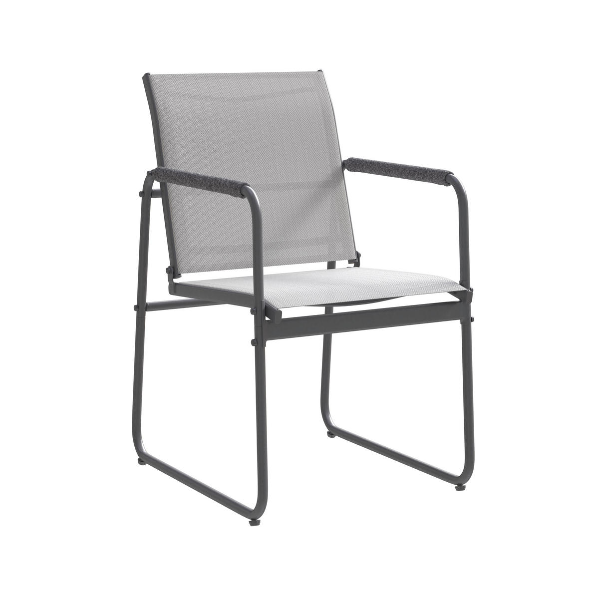 BALKONSET  3-teilig  - Grau, MODERN, Textil/Metall (49.5/83.5/60cm) - Ambia Garden