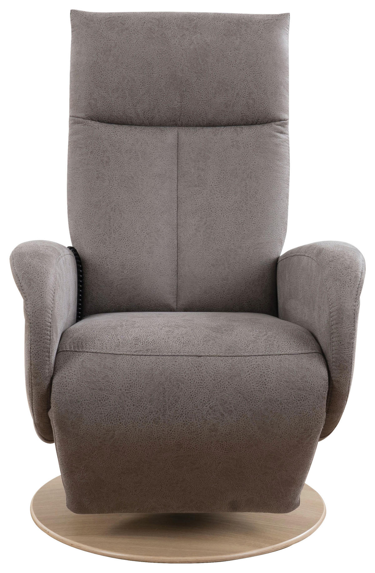DREHSTUHL Mikrofaser Hellgrau  - Eiche Bianco/Hellgrau, KONVENTIONELL, Holz/Textil (75/112/82cm) - Sit & More