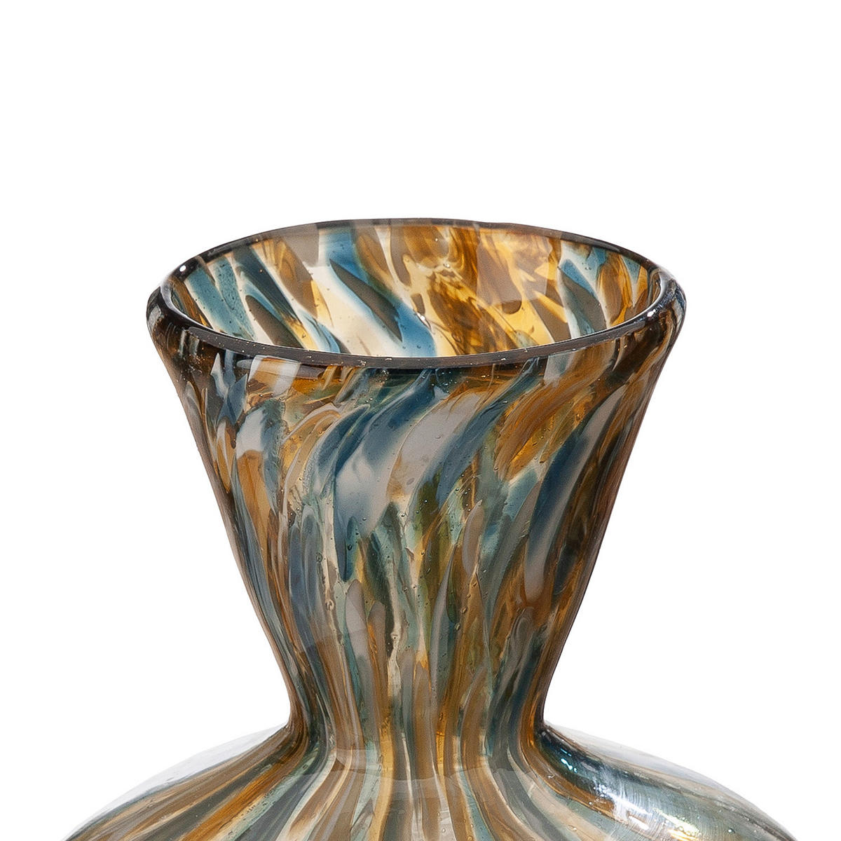 DEKOVASE  - Hellbraun/Pastellblau, Basics, Glas (20/31cm)