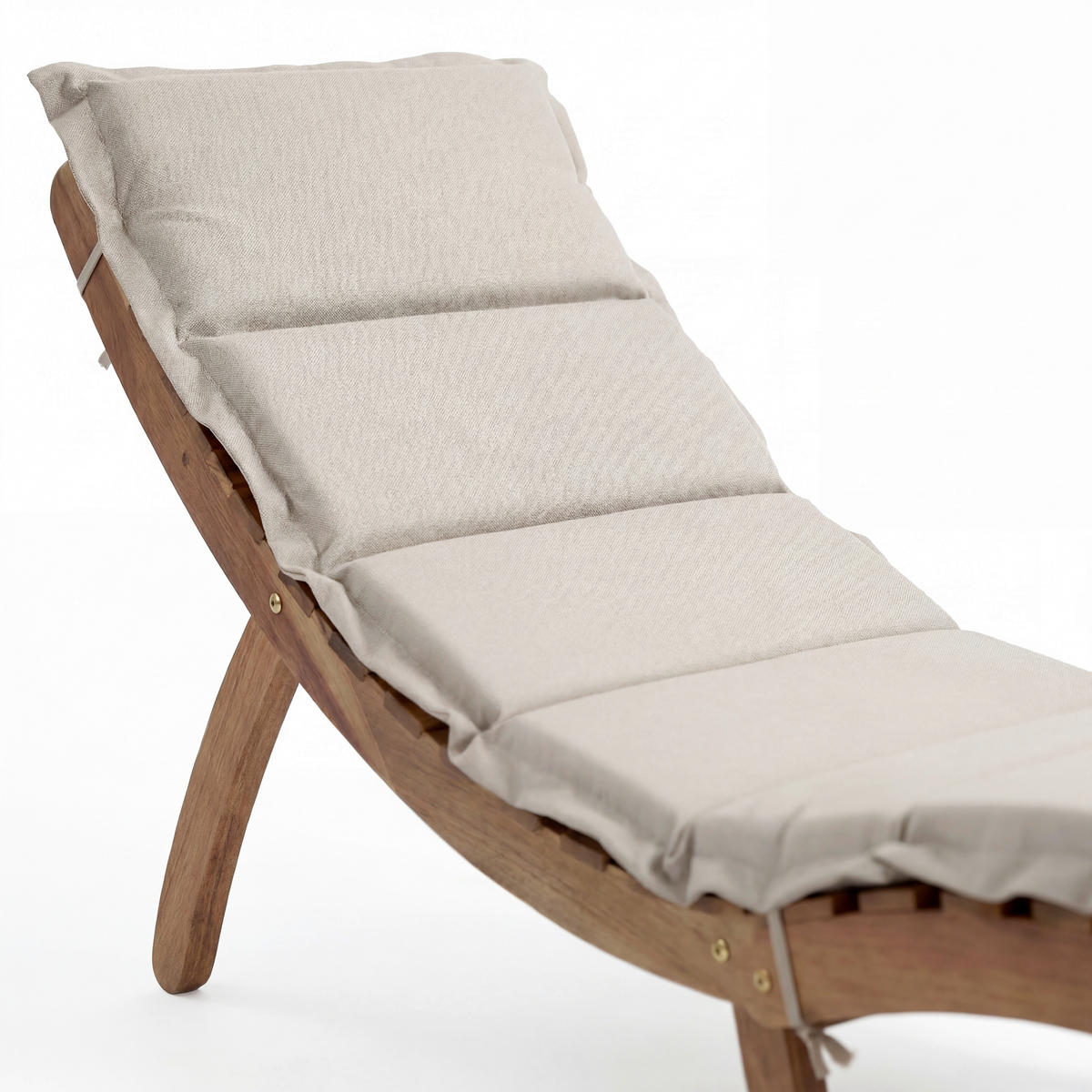 GARTENLIEGE 170/55/54 cm  - Beige/Akaziefarben, Natur, Holz/Kunststoff (170/55/54cm) - Ambia Garden