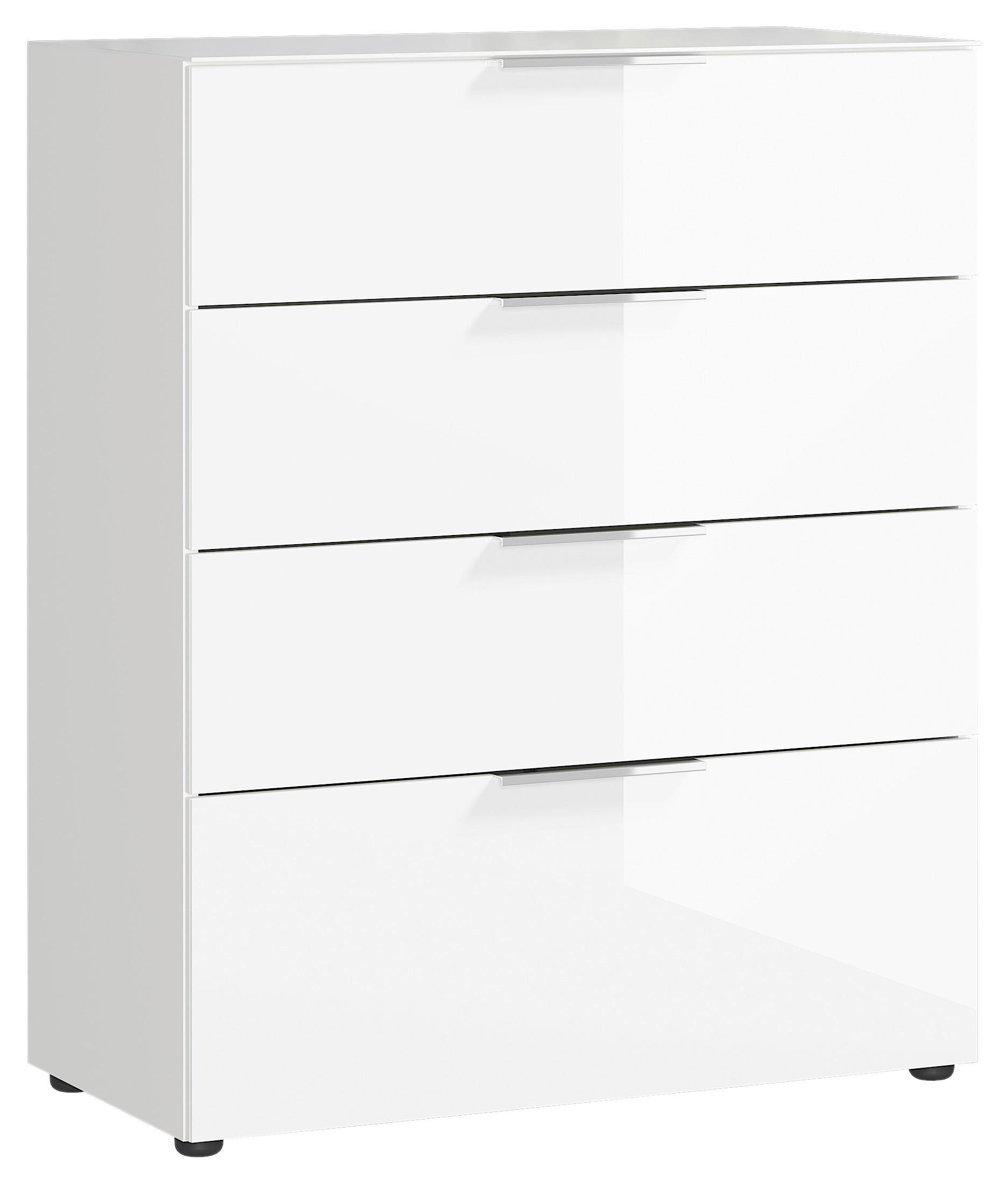 KOMODA, biela, 83/102/42 cm - čierna/biela, Modern, kov/kompozitné drevo (83/102/42cm) - Premium Living