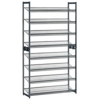 REGÁL NA TOPÁNKY, sivá, 92.5/163.5/30.7 cm - čierna/sivá, Trend, kov (92.5/163.5/30.7cm) - Boxxx