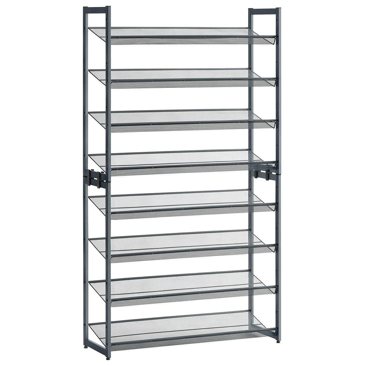 REGÁL NA TOPÁNKY, sivá, 92.5/163.5/30.7 cm - čierna/sivá, Trend, kov (92.5/163.5/30.7cm) - Boxxx