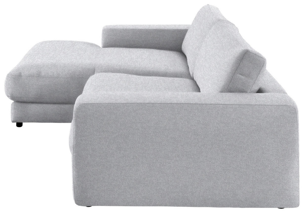 ECKSOFA in Flachgewebe Hellblau  190/270 cm  - Schwarz/Hellblau, Design, Kunststoff/Textil (190/270cm) - Lomoco