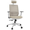 DREHSTUHL Netzbespannung, Flachgewebe Beige, Weiß  - Beige/Weiß, Basics, Kunststoff/Textil (70/117/62cm) - MID.YOU