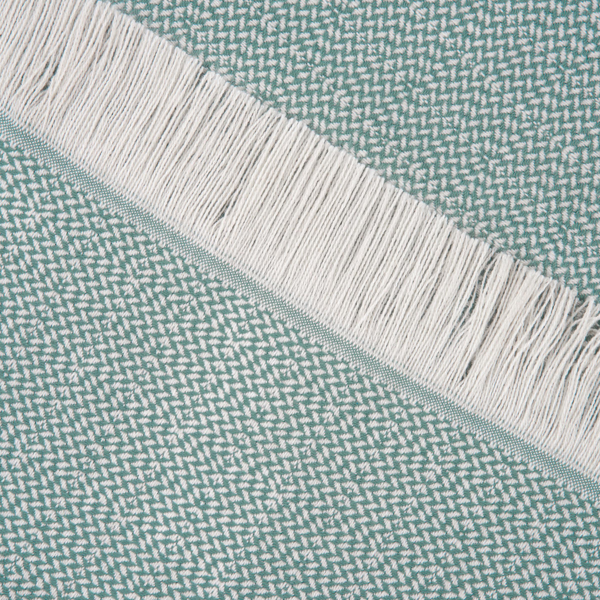 DOMÁCA DEKA, polyakryl (PAN), 140/170 cm - krémová/zelená, Konventionell, textil (140/170cm) - Esposa