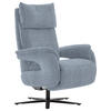 FERNSEHSESSEL in Struktur Hellblau  - Schwarz/Hellblau, MODERN, Textil/Metall (73/113-117/85cm) - Cantus