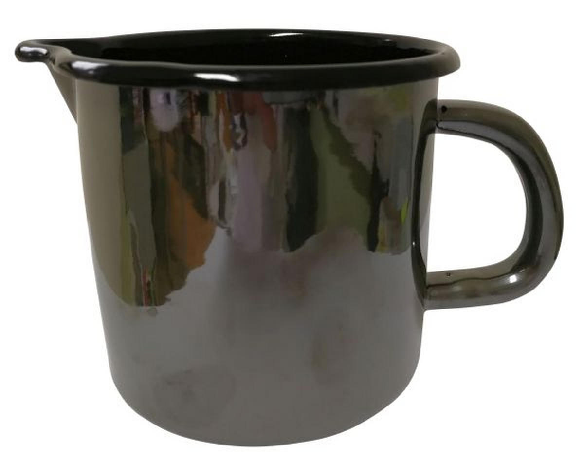 LONEC ZA MLEKO   0,7 l  kovina  10 cm  - barve nerjavečega jekla/temno siva, Basics, kovina (10cm)