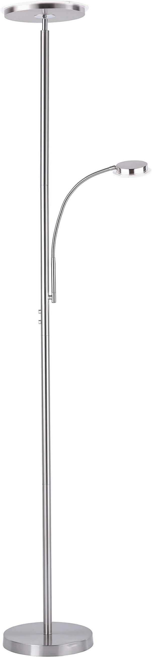 LED-Stehleuchte 30/30/181 cm    - Nickelfarben, KONVENTIONELL, Metall (30/30/181cm)