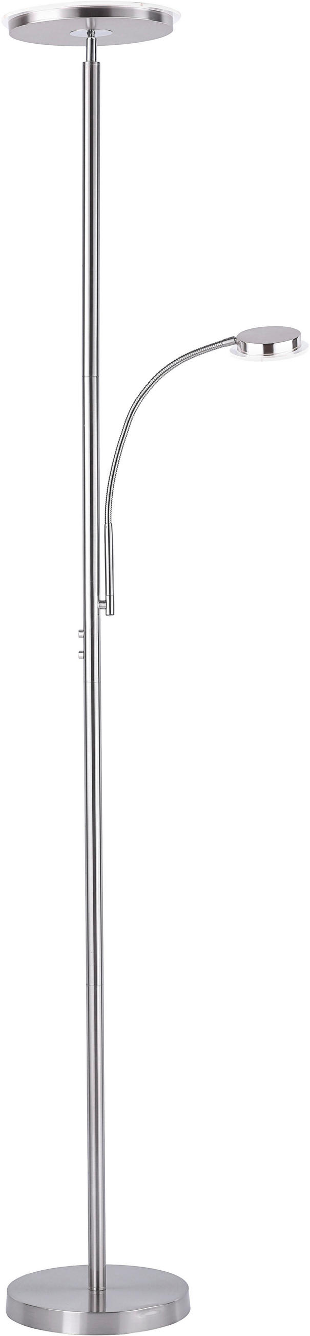 LED-Stehleuchte 30/30/181 cm    - Nickelfarben, KONVENTIONELL, Metall (30/30/181cm)