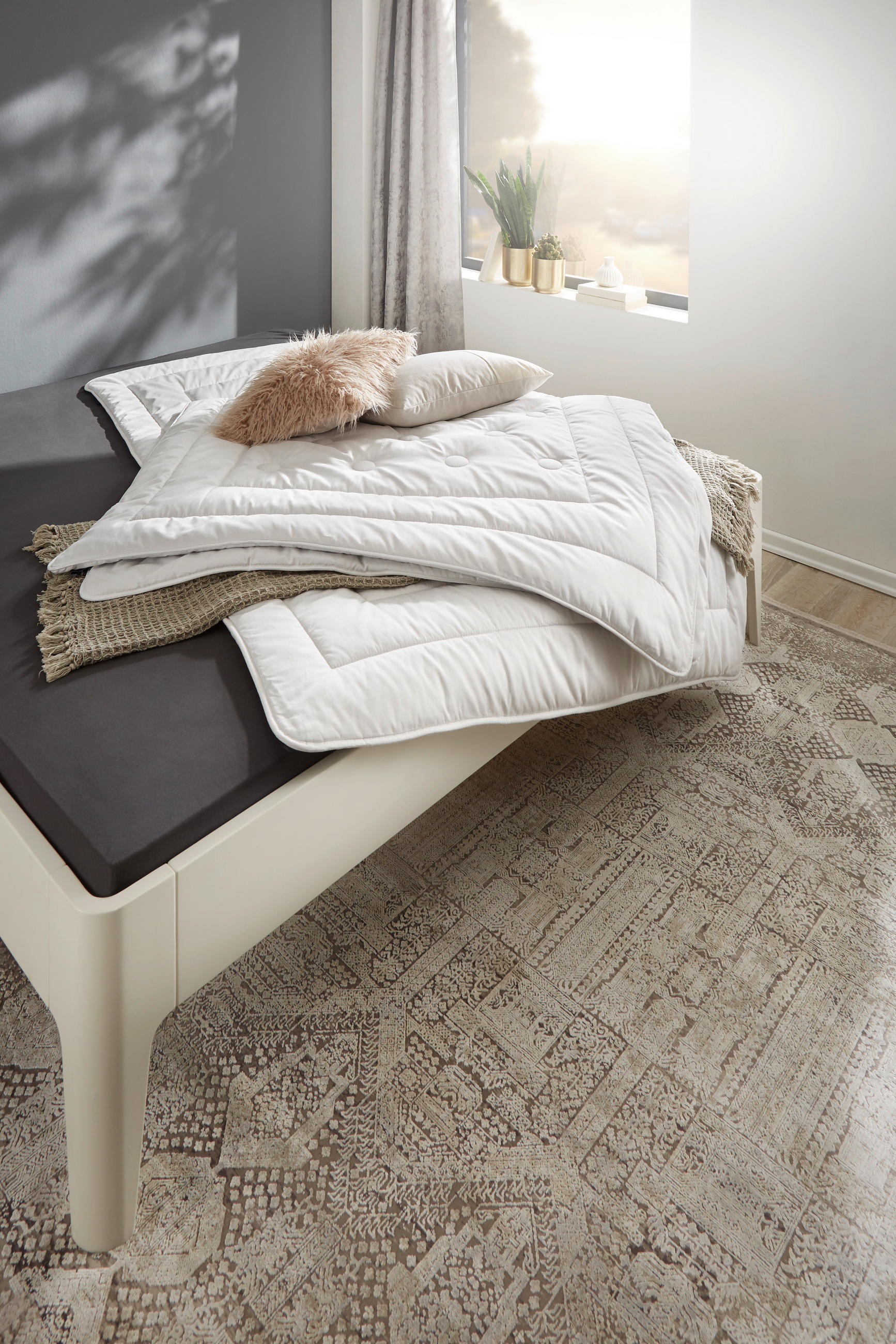 CELOLETNA ODEJA BRILLIANT UNO 135/200 cm  - bela, Basics, tekstil (135/200cm) - Billerbeck