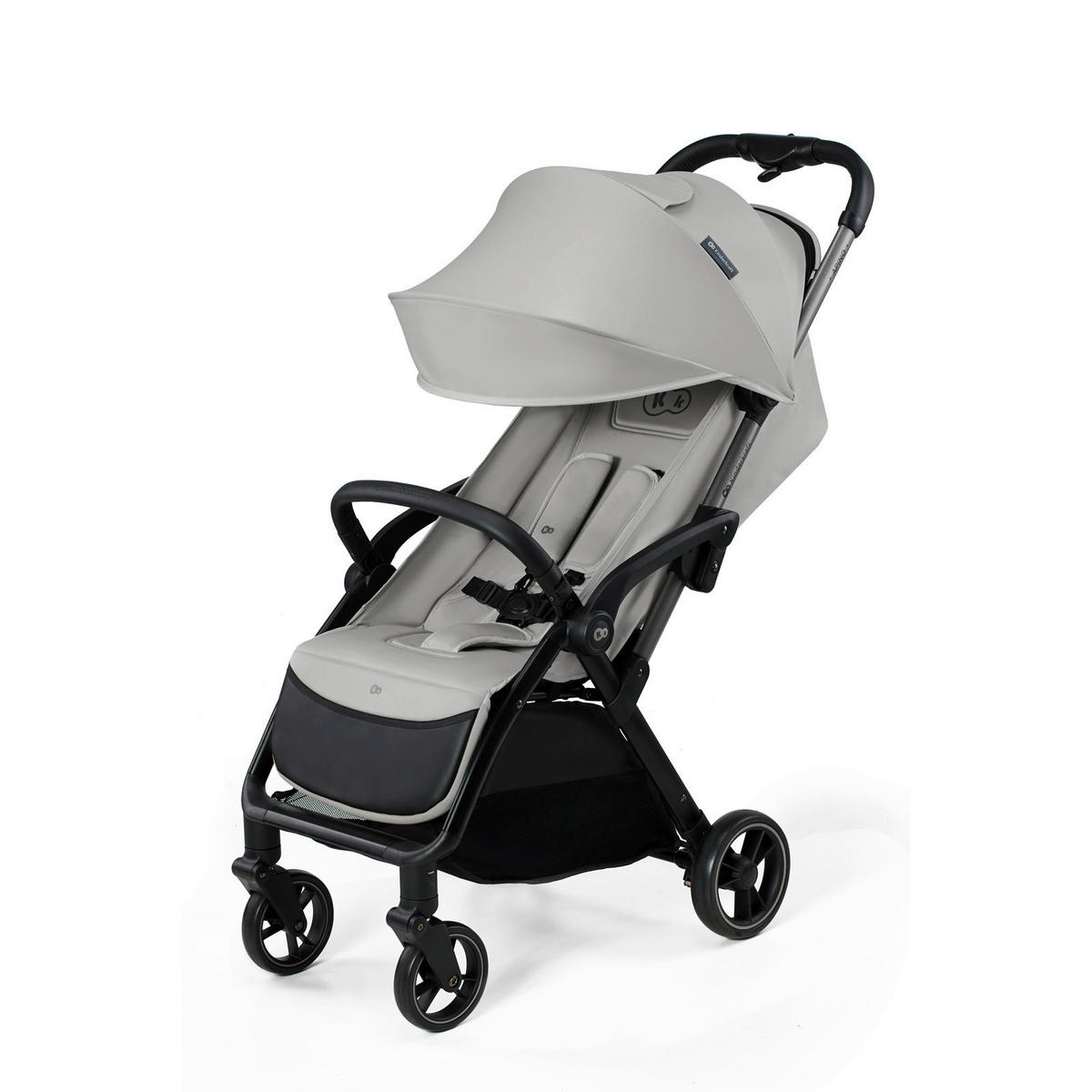 BUGGY Apino  - Hellgrau/Schwarz, Basics (47/99/93cm) - kinderkraft