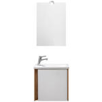 GÄSTEBAD - Eichefarben/Weiß, KONVENTIONELL, Glas/Holzwerkstoff (50cm) - Xora