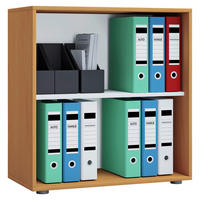 AKTENREGAL 70/74/37 cm  - Buchefarben/Schwarz, Basics, Holzwerkstoff/Kunststoff (70/74/37cm) - P & B