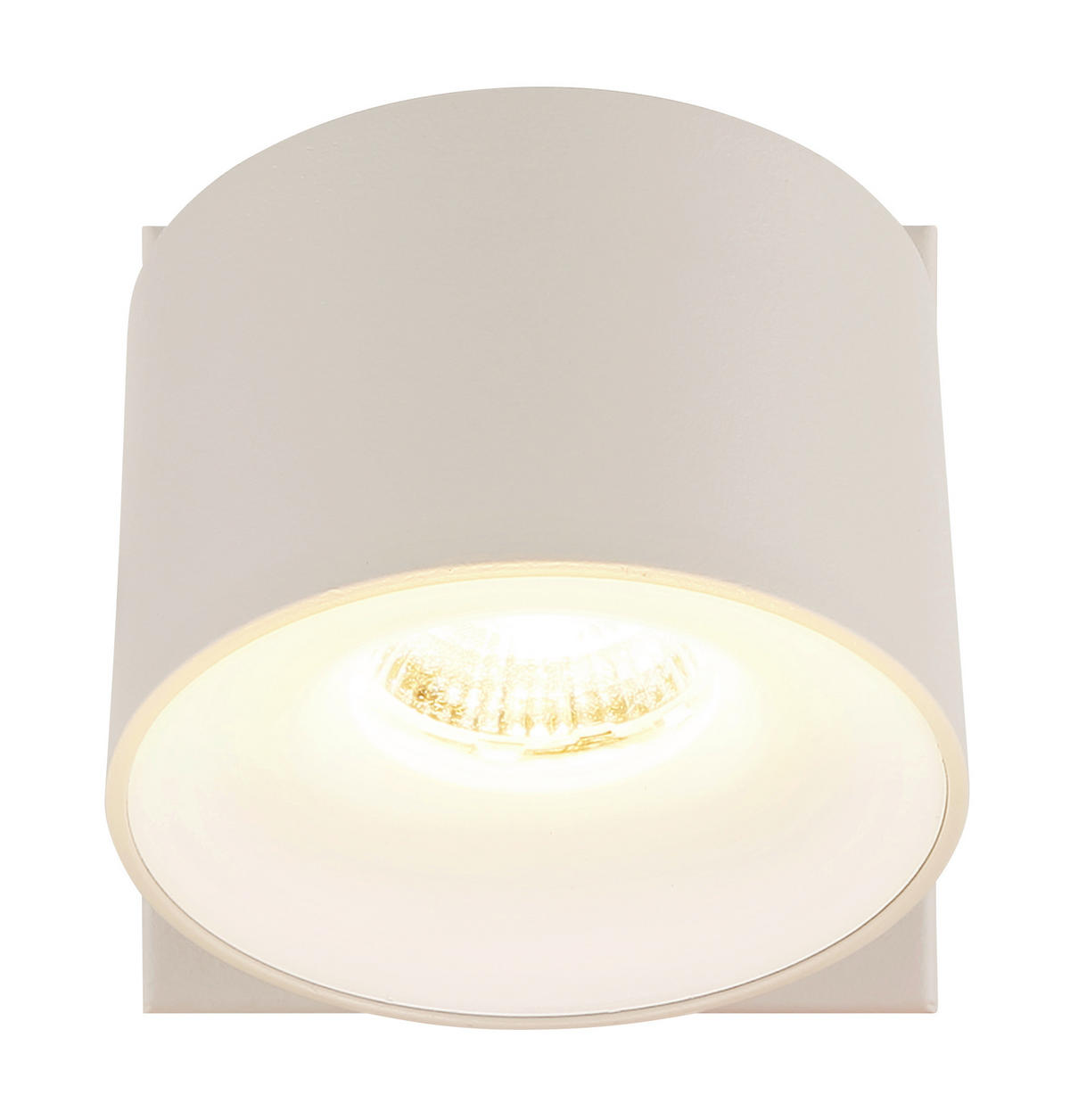 LED-STRAHLER 7.2/9.5 cm   - Sandfarben/Weiß, Design, Kunststoff/Metall (7.2/9.5cm) - Globo