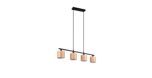 HÄNGELEUCHTE 84/12/150 cm - Schwarz, Basics, Holz/Metall (84/12/150cm) - Novel