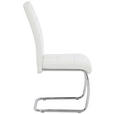 SCHWINGSTUHL  in Lederlook  - Chromfarben/Weiß, Design, Textil/Metall (43/98/59cm) - Carryhome
