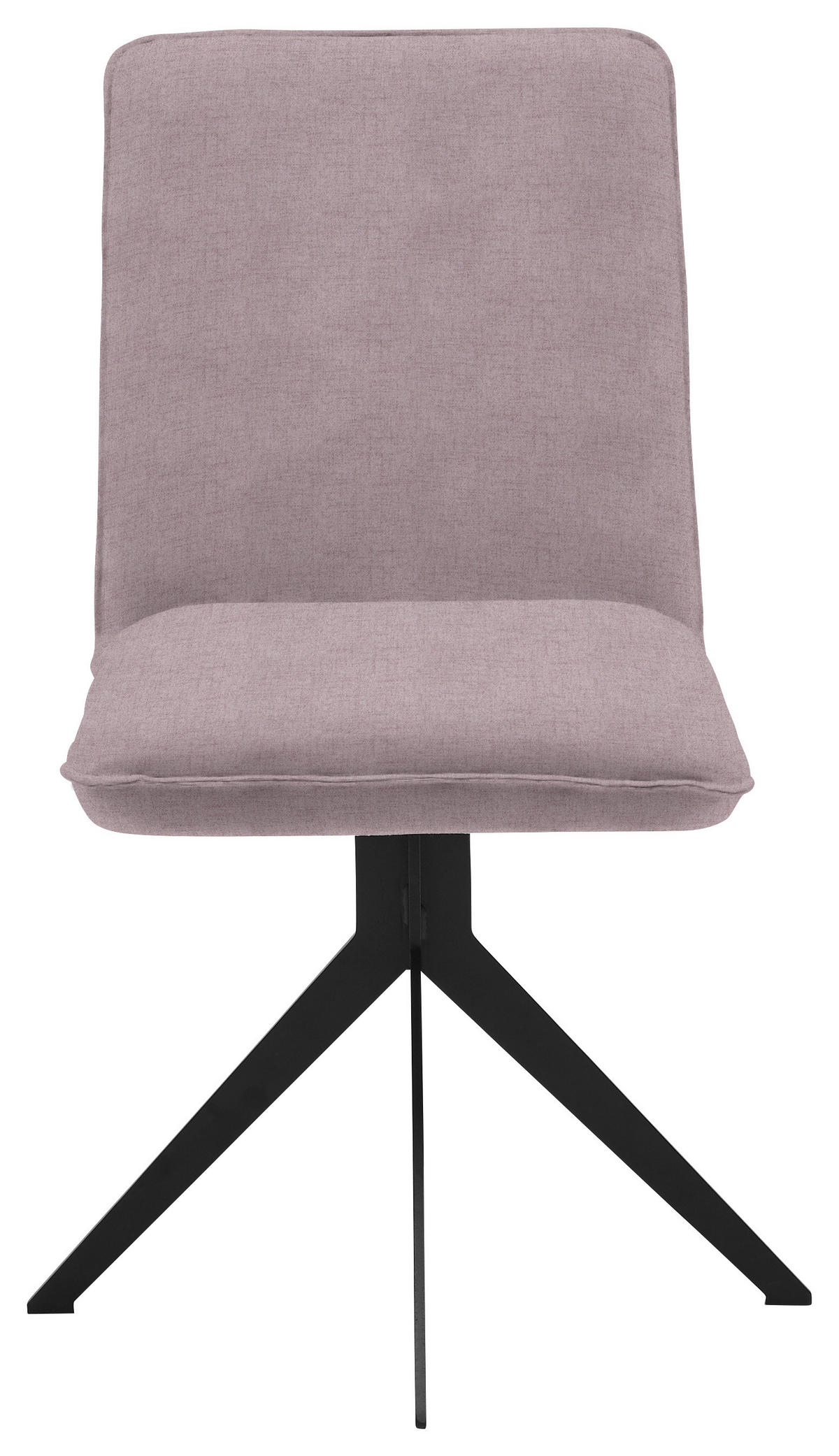 STUHL drehbar Webstoff Rosa, Schwarz  - Schwarz/Rosa, Design, Textil/Metall (46,5/87/64cm) - Voleo