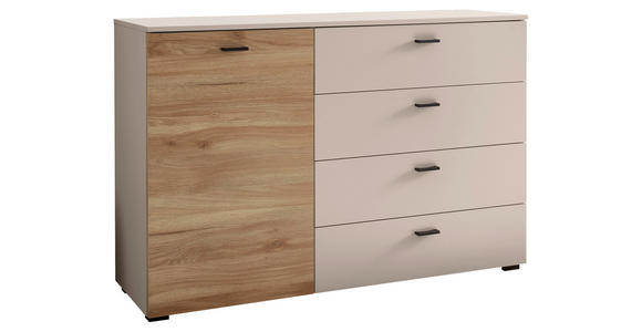 SIDEBOARD  125/83,2/38 cm 4 Schublade(n)  - Kaschmir/Eichefarben, KONVENTIONELL, Holzwerkstoff/Kunststoff (125/83,2/38cm) - Xora
