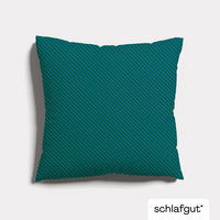 KOPFKISSENBEZUG 80/80 cm  - Dunkelgrün/Petrol, Basics, Textil (80/80cm) - Schlafgut