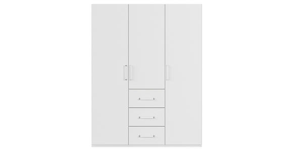 DREHTÜRENSCHRANK in Weiß - Weiß, Design, Holzwerkstoff/Kunststoff (151/197/60cm) - Novel