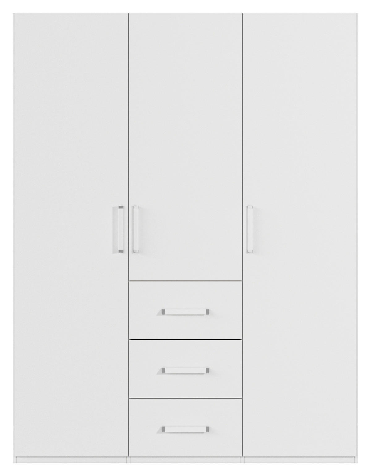 DREHTÜRENSCHRANK  in Weiß  - Weiß, Design, Holzwerkstoff/Kunststoff (151/197/60cm) - Novel
