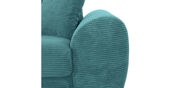 BIGSOFA Cord Petrol  - Eichefarben/Petrol, KONVENTIONELL, Holz/Textil (270/72/109cm) - Carryhome