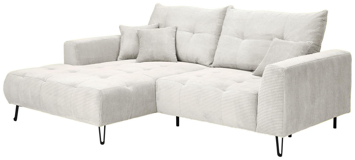 UGAONA GARNITURA prirodna boja  - prirodna boja/crna, Konvencionalno, tekstil/metal (185/250cm) - Carryhome