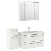 BADEZIMMER 4-teilig  in 122 cm  - Chromfarben/Weiß Hochglanz, KONVENTIONELL, Glas/Holzwerkstoff (122cm) - Pelipal