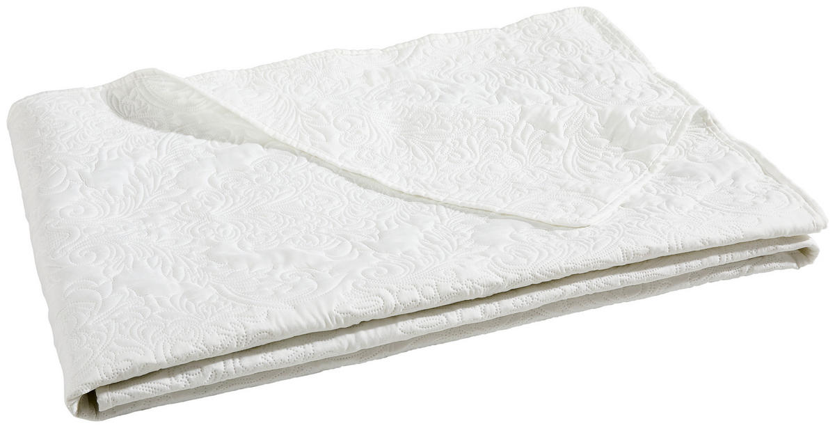 TAGESDECKE - Jadegrün/Weiß, Textil (220/240cm) - Novel
