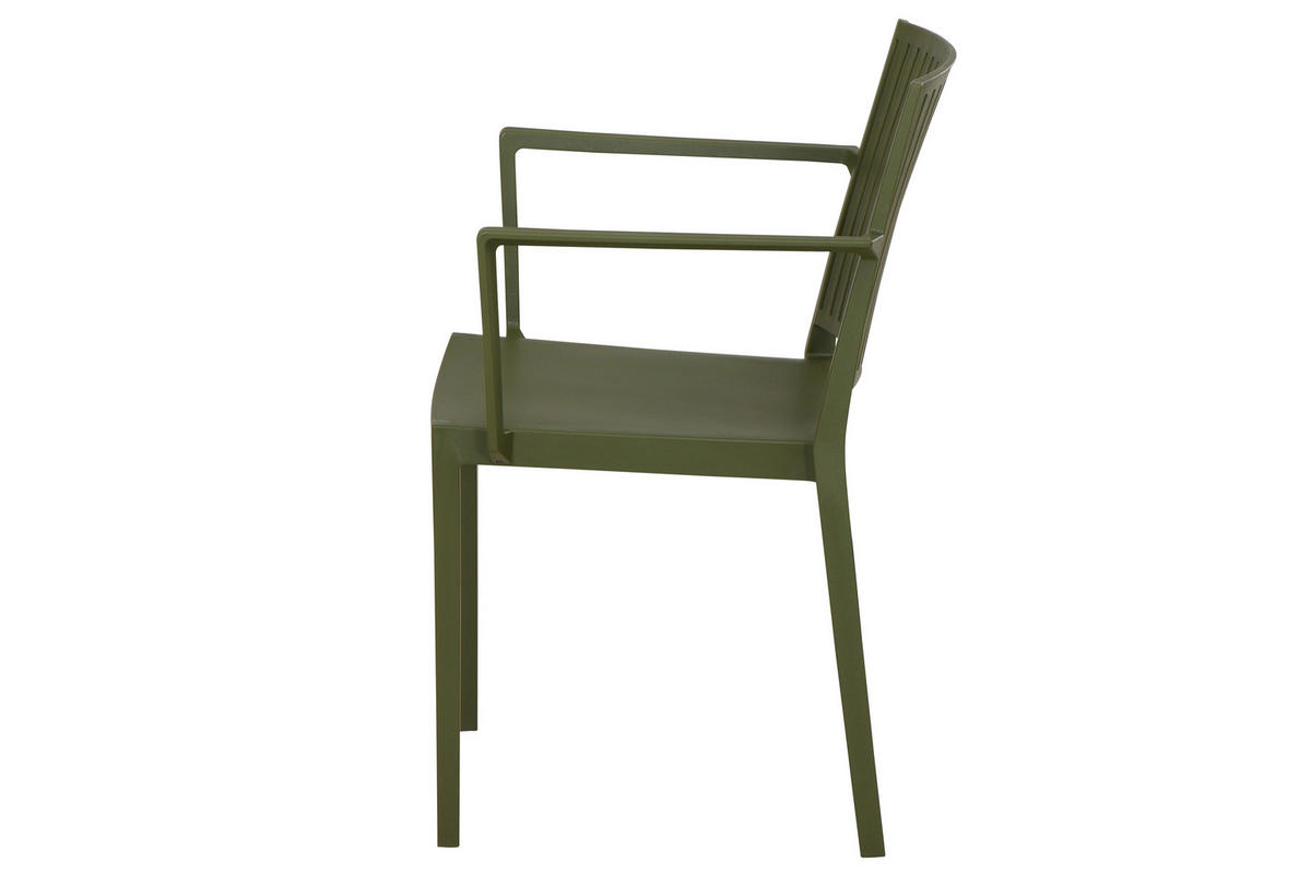 GARTENGARNITUR 5-teilig Stahl  - Anthrazit/Grün, Basics, Kunststoff/Metall (80/80/80cm) - Siena Garden